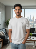 Men’s Heavy-Duty T-Shirt Santa Barbara Palm Tree Graphic Tee Casual Crew Neck Tee