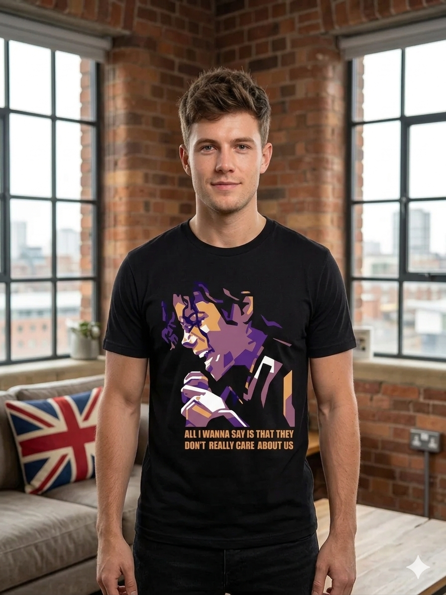 Men’s Michael Jackson Graphic T-Shirt Pop Music Casual Short Sleeve Tee