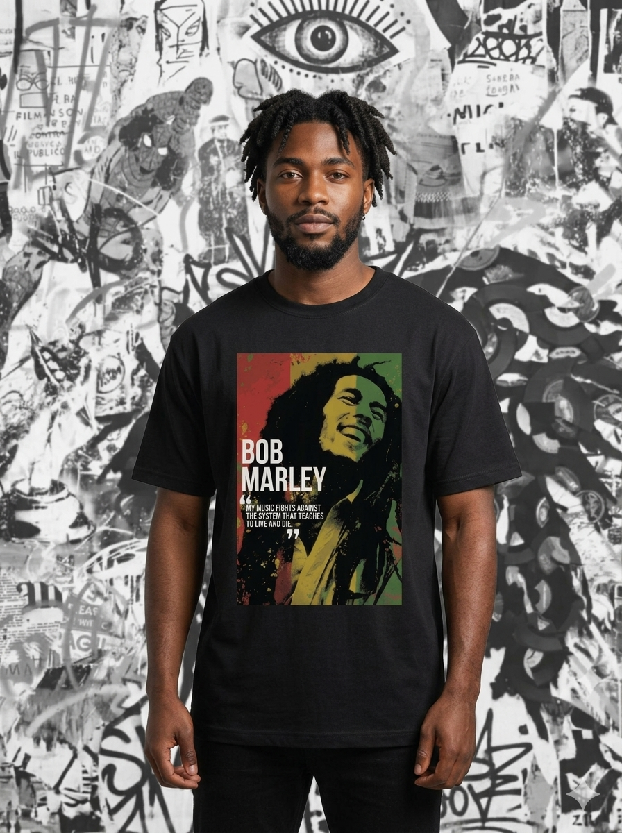 One Love Bob Marley T-Shirt Reggae Jamaican Pride Unisex Music Tee Top