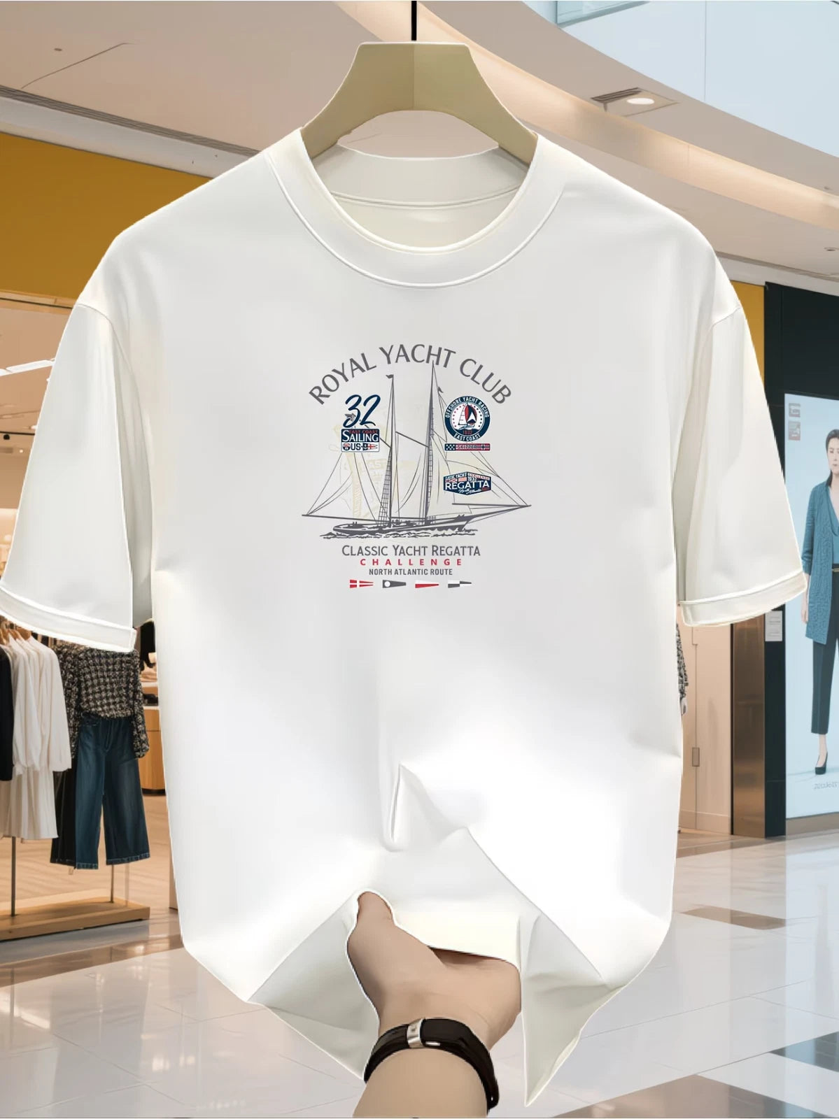 Men's Sailing Yacht Club T-Shirt Regatta Casual Graphic Tee