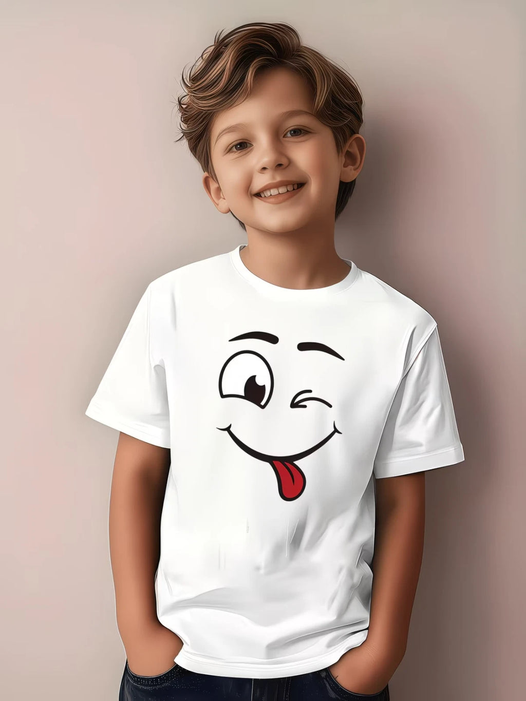 Boys Cotton T-Shirt Short Sleeve Cute Graphic Tee Lightweight Casual Top