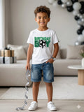 Boys Birthday Soccer T-Shirt Short Sleeve Graphic Casual Summer Tee Top