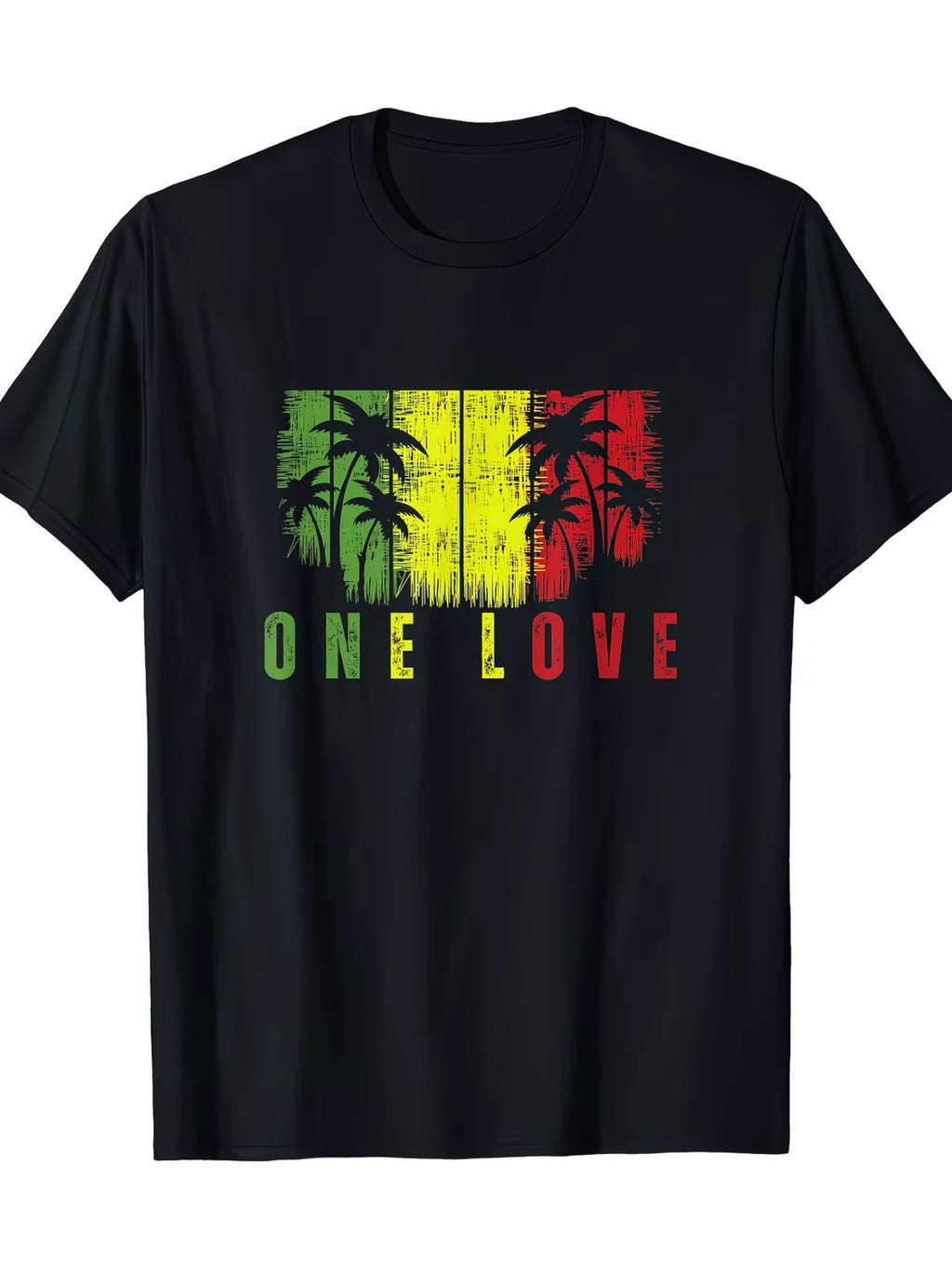 Women's Jamaica Reggae T-Shirt One Love Palm Tree Graphic Tee