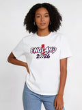 Women's England Football Fans Tee St Georges Cross Casual T-Shirt
